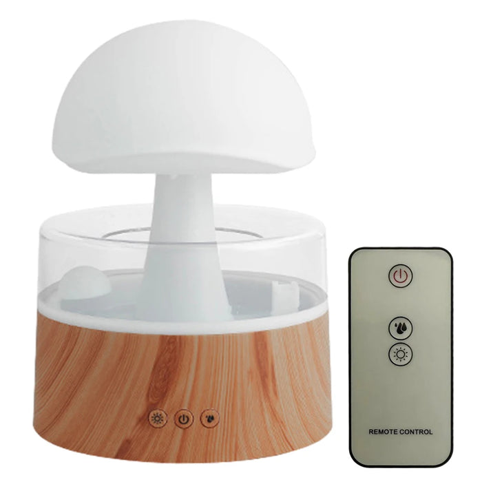 Mushroom Rain Cloud Humidifier – 7-Color LED & Aromatherapy Diffuser for Relaxation & Skin Hydration - Samanta Factory