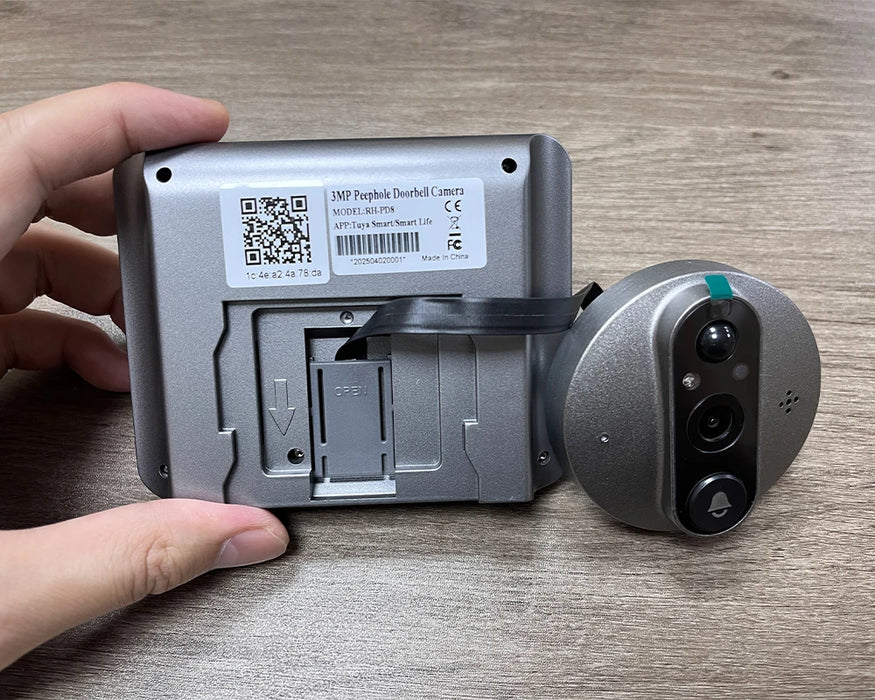 Smart WiFi Door Viewer Camera – 3MP HD, 4.3" LCD, PIR Motion, 2-Way Audio, Night Vision, Tuya & Alexa. - Samanta Factory