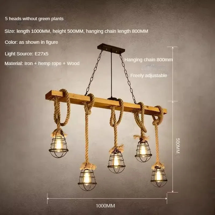 Wrought Iron Chandelier – Multi-Head Vintage Pendant Light for Restaurants & Hotels - Samanta Factory