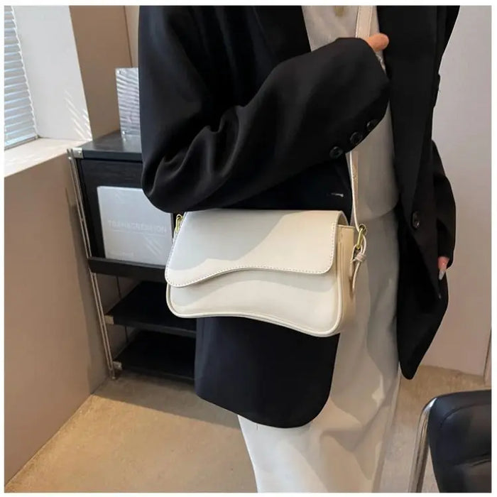 Women’s PU Saddle Bag – Stylish Hasp Closure & Interior Zipper Pocket - Samanta Factory