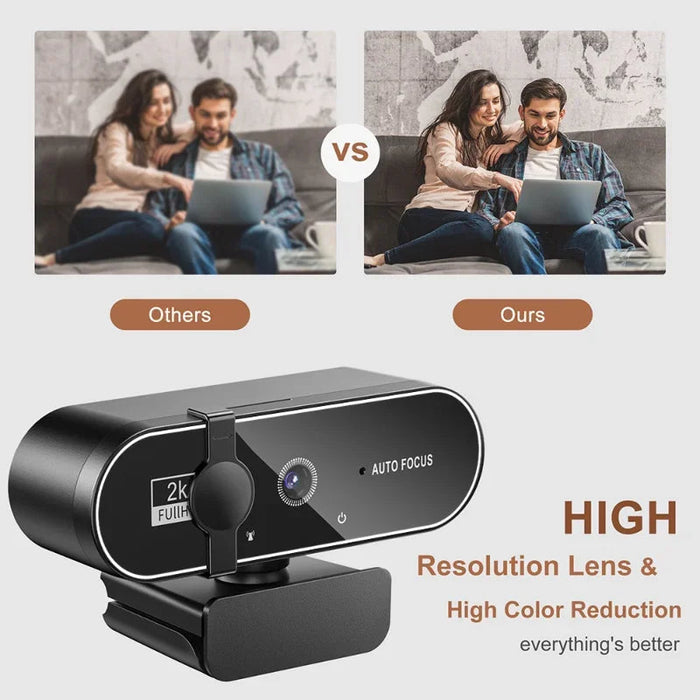 4K Webcam – Auto Focus with Built-In Microphone for PC, Laptop & Video Calls SF