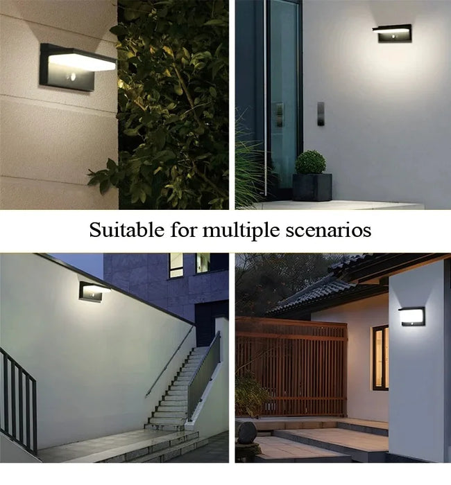 Solar Motion Sensor Wall Lamp – Waterproof Outdoor LED Lighting for Garden & Porch - Samanta Factory