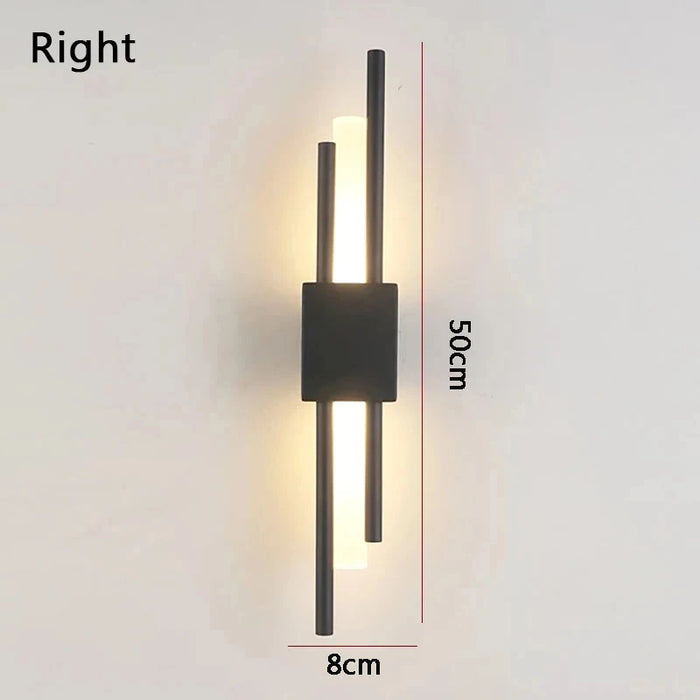 Contemporary Black & Gold LED Wall Lamp – Up & Down Light for Modern Interiors - Samanta Factory