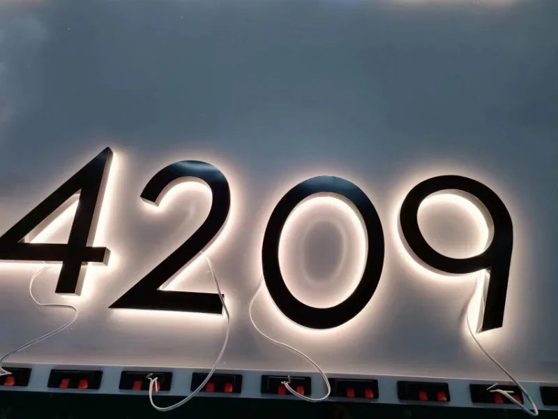 LED House Numbers – Backlit Stainless Steel Address Sign SF