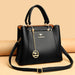 Women’s PU Leather Tote Bag – Fashion Soft Casual Handbag with Zipper Closure - Samanta Factory