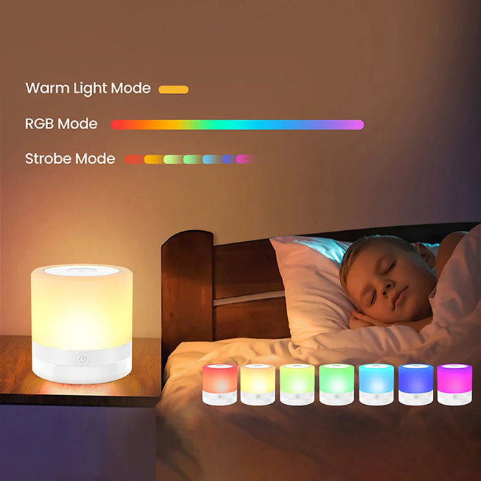 Rechargeable Table Lamp – 360° Dimmable Lighting with Hook Design for Bedroom & Decor - Samanta Factory