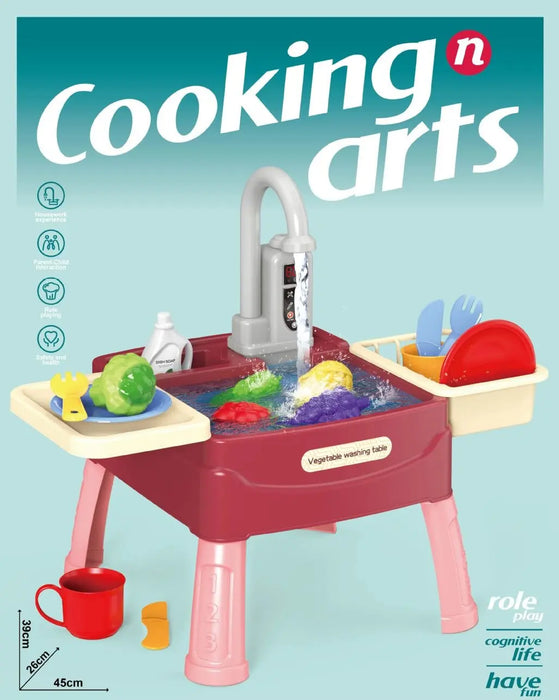 Kids Kitchen Toys Set – Realistic Plastic Cooking Playset for Ages 3–12