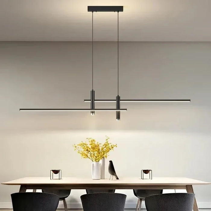 Modern LED Pendant Light – Adjustable Aluminum Chandelier with Dimmable Lighting - Samanta Factory