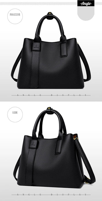 Women’s PU Leather Business Handbag – Saffiano Tote with Adjustable Shoulder Strap
