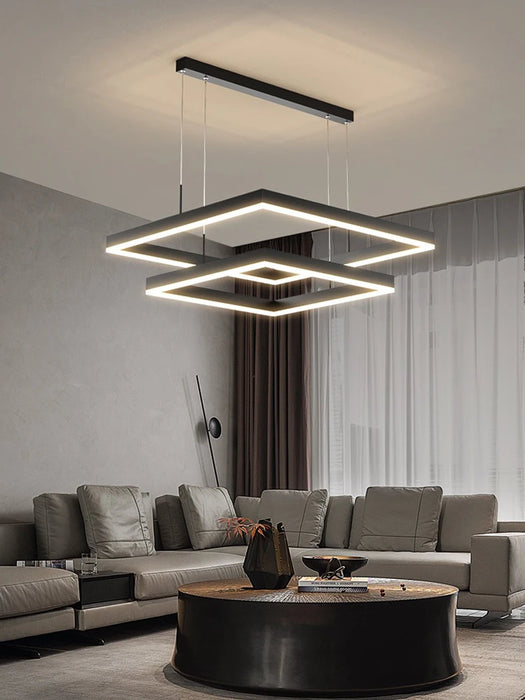 Modern LED Ring Pendant Light – Dimmable Multi-Color Ceiling Fixture for Living & Bedroom Spaces - Samanta Factory