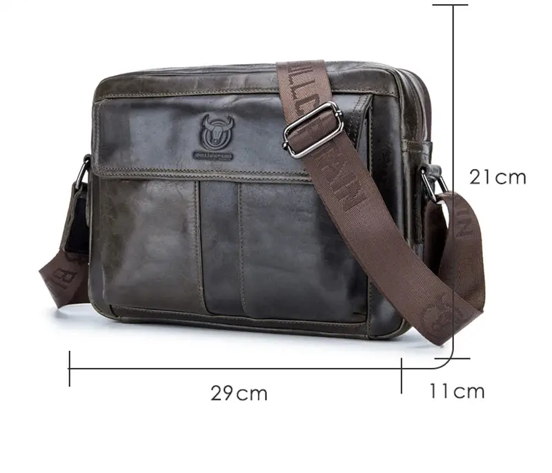 Leather Business Shoulder Bag – Soft Men’s Work Messenger Bag SF