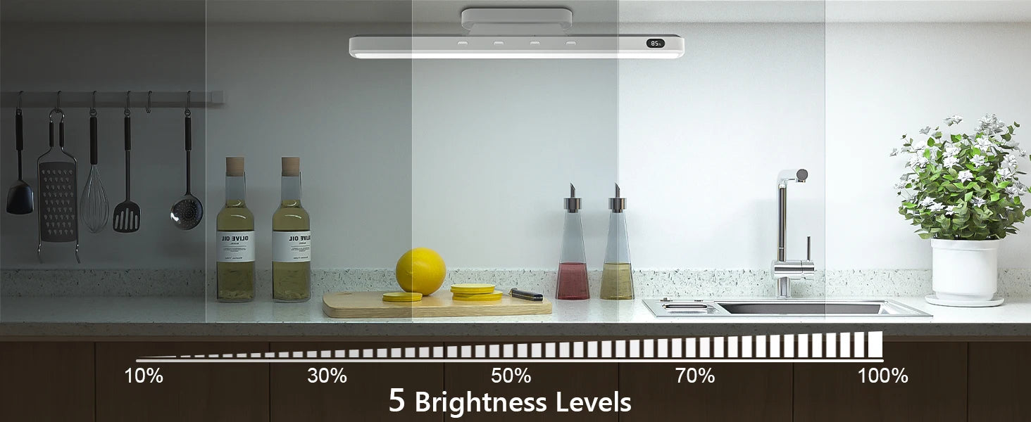 Rechargeable LED Night Light Bar – 3 Color Modes, Touch & Remote Control, Magnetic USB Desk Lamp - Samanta Factory