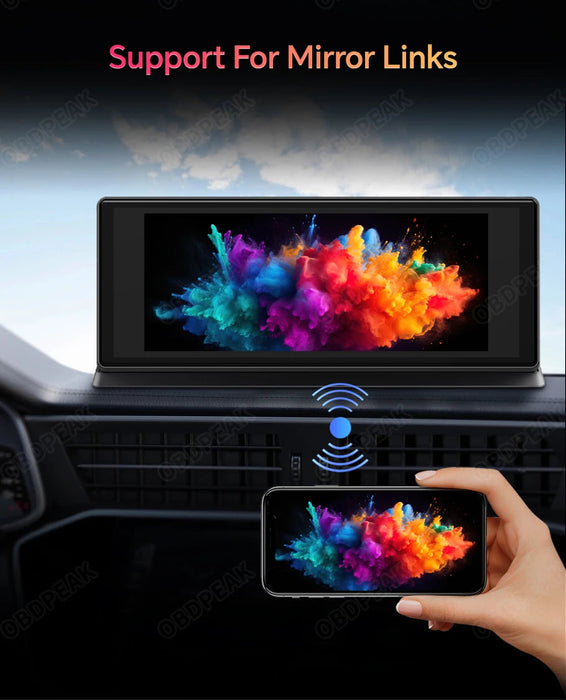 Smart Mirror Dash Cam 11.3" – Wireless CarPlay, Android Auto & 4K Dual Lens Recording Samanta Factory