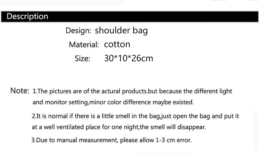 Casual Cotton Shoulder Tote – Soft, Fashionable Design for Women - Samanta Factory