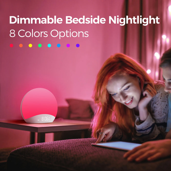 Sunrise Alarm Clock & Sound Machine – All-in-One Sleep Aid with Nature Sounds & Gentle Wake-Up Light