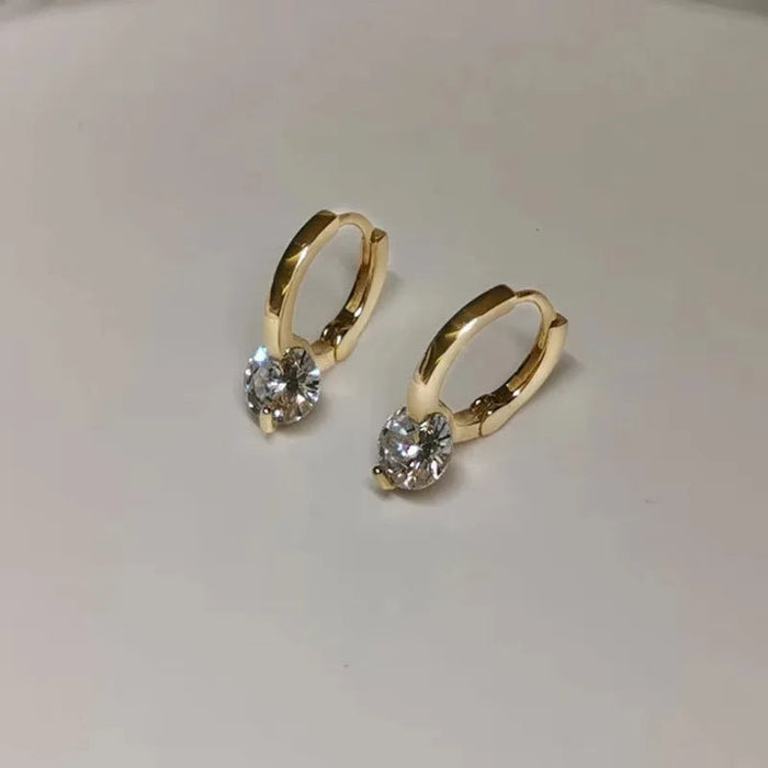 Moissanite Hoop Earrings – 1.0CT VVS1 D-E Color Sterling Silver SF