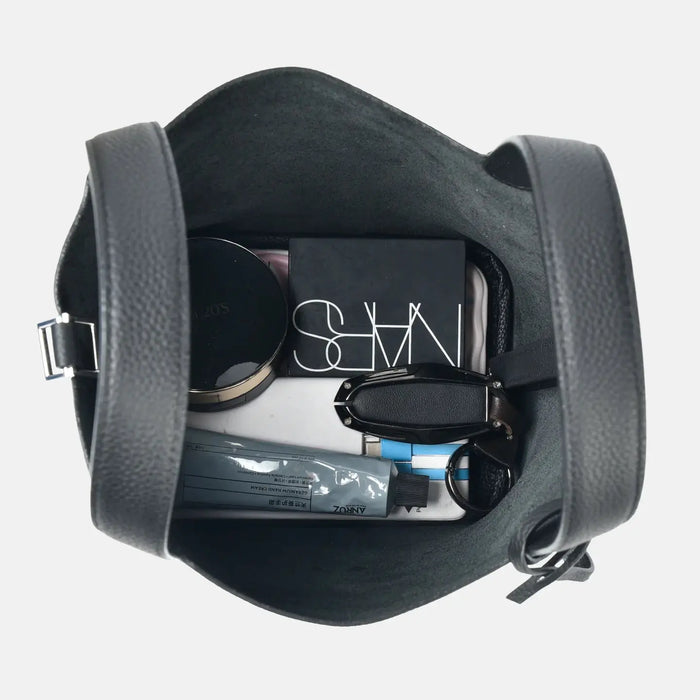 Cowhide Leather Bucket Bag – Soft Fashion for Four Seasons SF