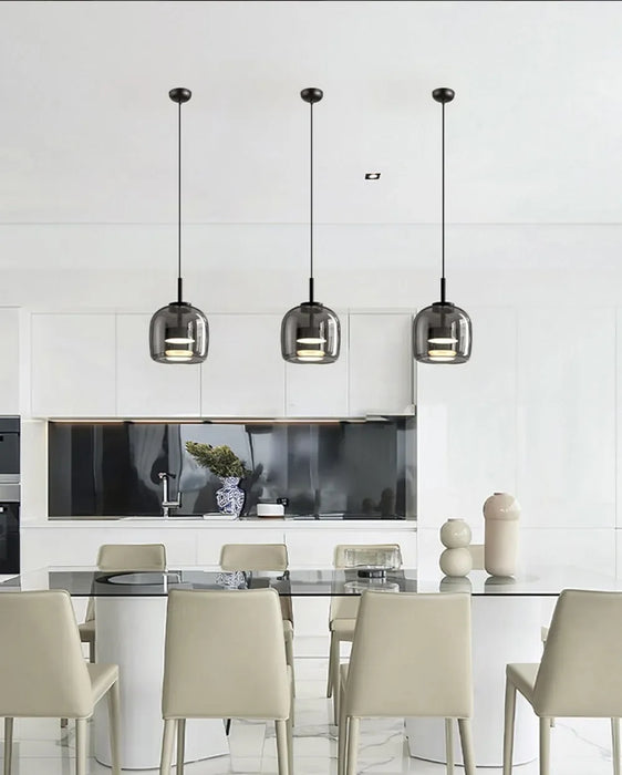 Pendant Light – Nordic Glass Design with Adjustable Height & Warm LED Illumination - Samanta Factory
