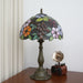 Tiffany Style Table Lamp – Handcrafted Stained Glass with Vintage Metal Base - Samanta Factory