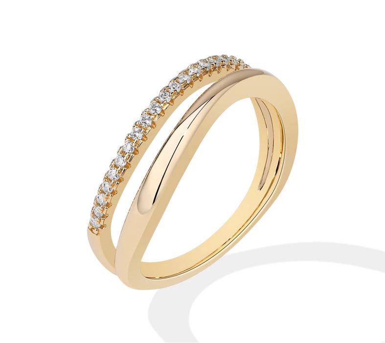 S925 Moissanite Ring – D-Color VVS1 Stone in 18K Gold Plating