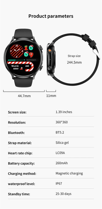 Bluetooth Calling Smartwatch – Fitness & Health Tracking SF