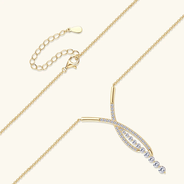 Moissanite Pendant Necklace – 2 Carat D-Color Round Solitaire