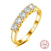 18K gold D-color VVS1 moissanite wedding ring with GRA certification