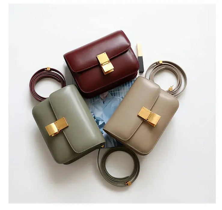 Cow Leather Flap Bag – Soft Shoulder for Women SF