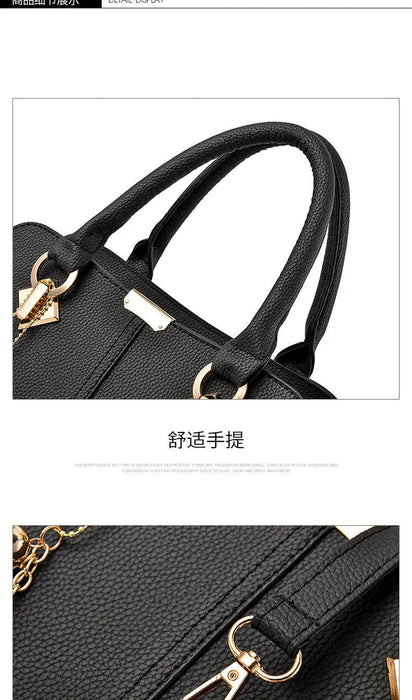 Women’s Large Capacity Boston Handbag – PU Leather Shoulder & Crossbody Tote Bag SF