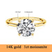 14K Gold Moissanite Ring – Certified Round-Cut Brilliance SF