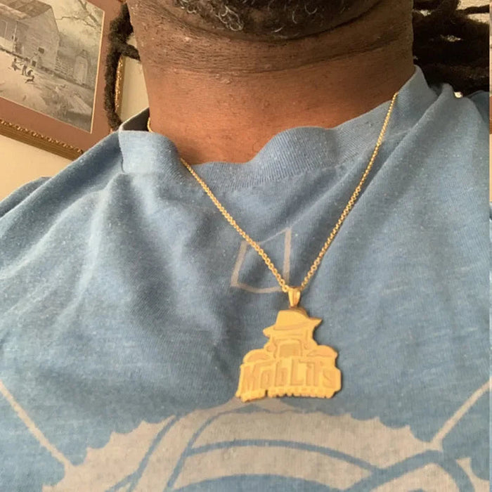 Custom Logo Necklace – Personalized  Engraved Pendant Chain SF