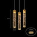 Modern Black & Gold LED Pendant Light – Crystal Rod Design for Ambient Lighting - Samanta Factory