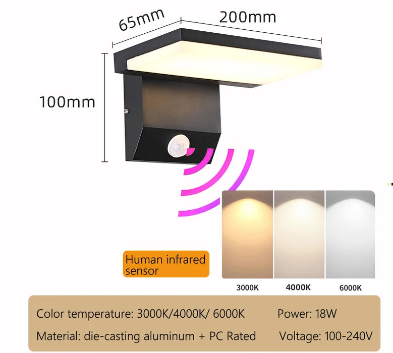 Modern LED Wall Lamp – Waterproof IP65 Aluminum Light for Indoor & Outdoor Home Lighting - Samanta Factory