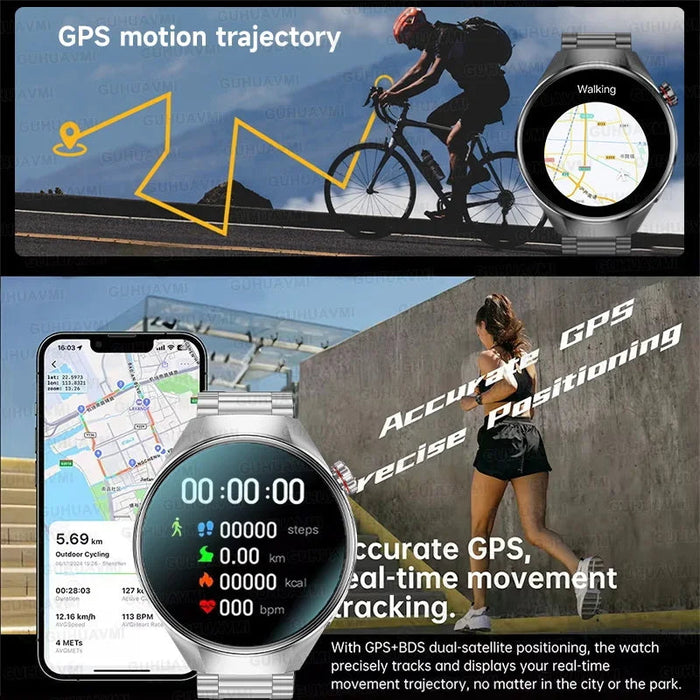 GPS IP68 waterproof Smartwatch – AMOLED Display with Bluetooth Calling SF