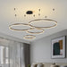 Modern LED Pendant Light – Gold Aluminum Chandelier with Remote Control - Samanta Factory