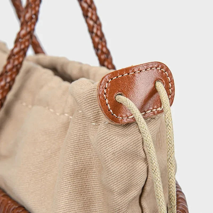 Hand-Woven Tote Bag – French Style Basket Shoulder Bag SF