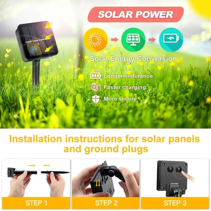Decorative Solar-Powered LED Pathway Lights with 8 Modes and Bubble Ball Design - Samanta Factory