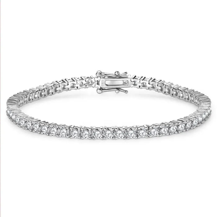 Moissanite Tennis Bracelet – 925 Sterling Silver with Certificate - Samanta Factory