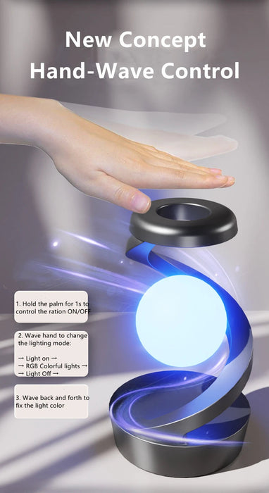 Floating Table Lamp – Hand-Wave Control & RGB Night Light Sf
