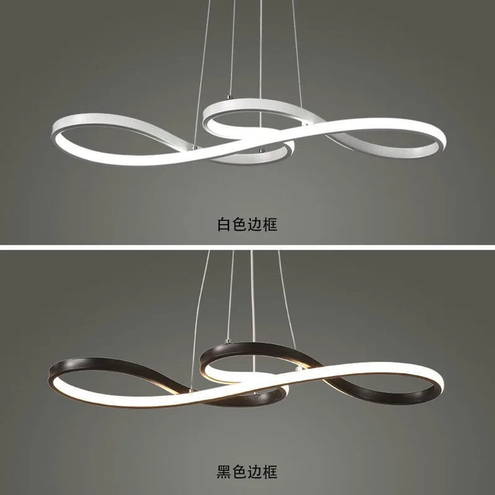 Modern LED Pendant Light – Iron Finish with Remote Dimming - Samanta Factory