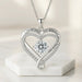 Double Layer Heart Necklace – Romantic Gift with Wooden Box SF