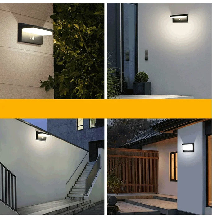Solar Motion Sensor Wall Lamp – Waterproof Outdoor LED Lighting for Garden & Porch - Samanta Factory