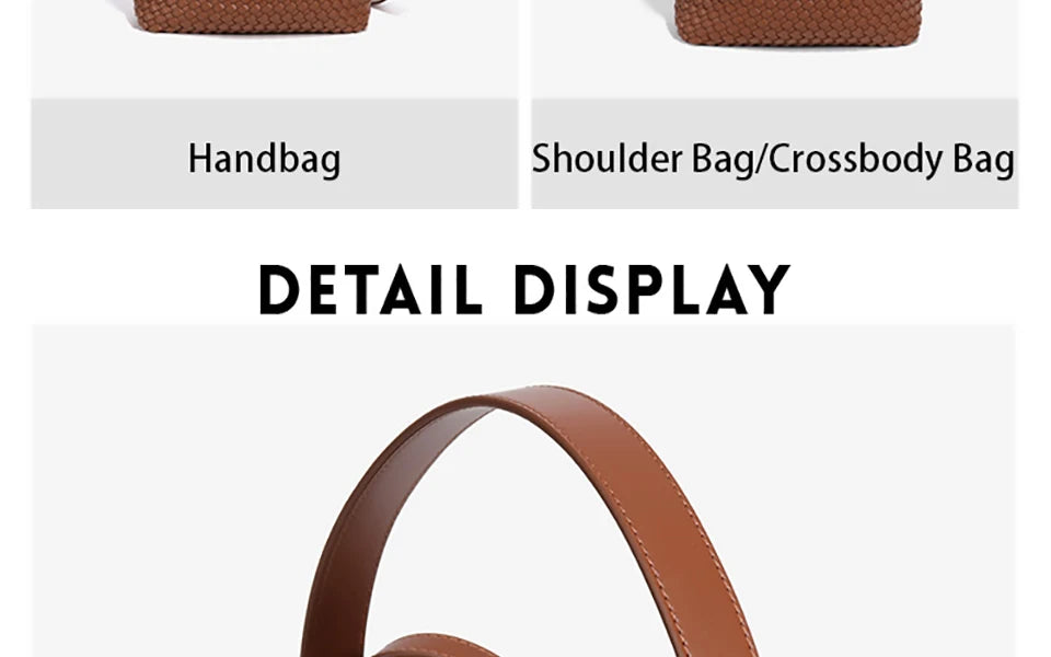 Woven Bucket Tote Bag for Women – Large Crossbody Hobo Shoulder Bag for Summer - Samanta Factory