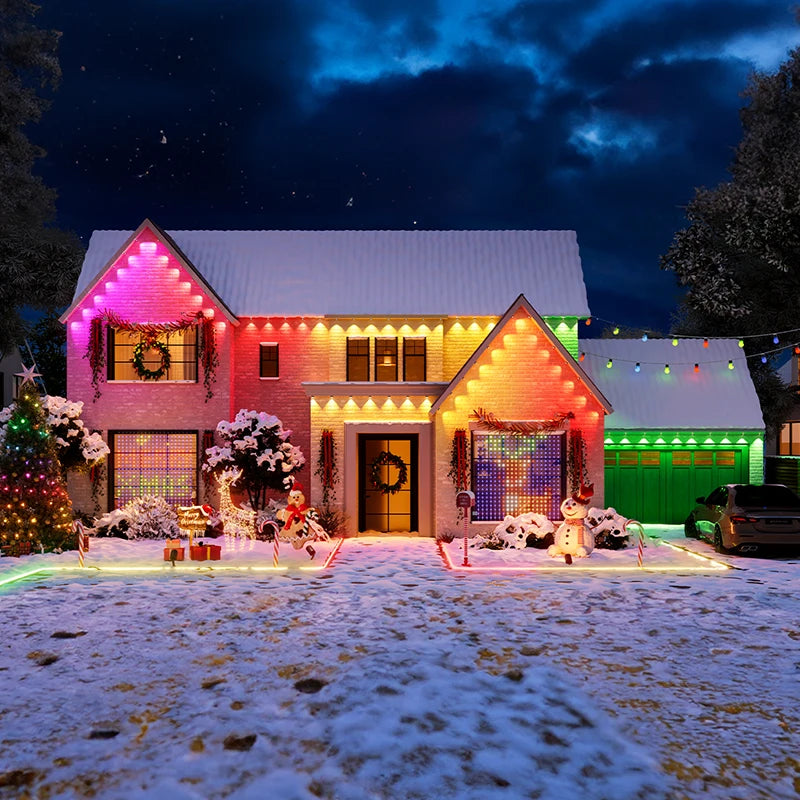 Outdoor LED String Lights – Multi-Color App & Remote Control - Samanta Factory