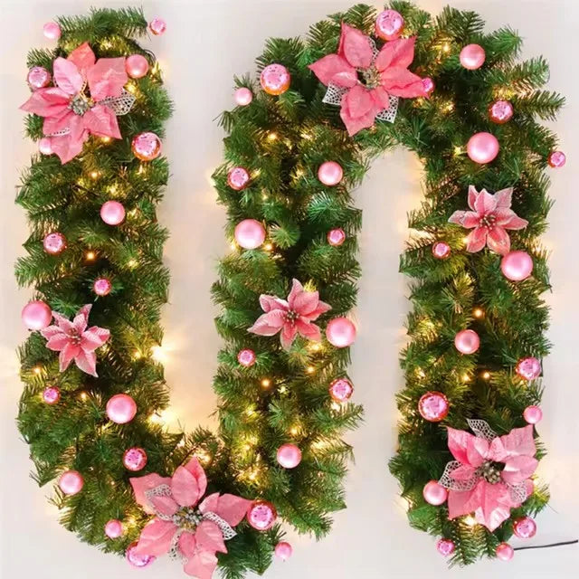LED Christmas Wreath – Flexible Light-Up Garland for Home Décor
