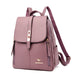 Women’s Leather Backpack – Fashionable White Shoulder Bag for Travel & School - Samanta Factory