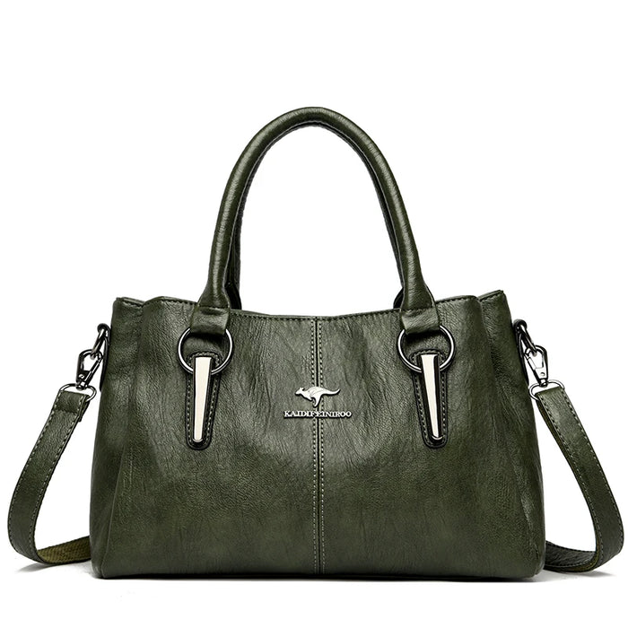 Casual Tote Shoulder & Crossbody Bag – Versatile, Soft PU Leather with Sequined Design - Samanta Factory