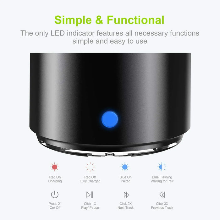 Mini Bluetooth Speaker – Waterproof, Portable & Powerful with Deep Bass