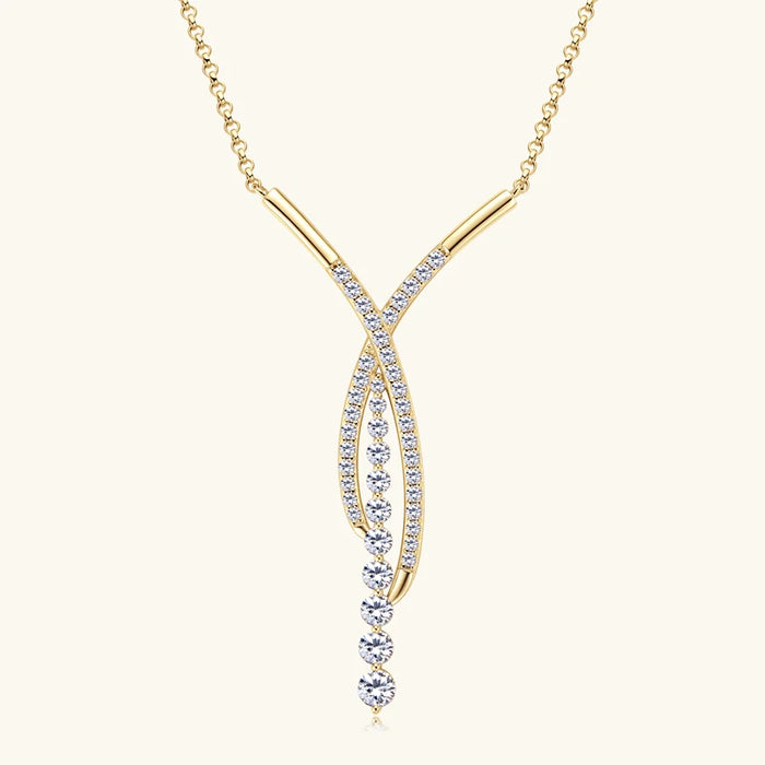 Moissanite Pendant Necklace – 2 Carat D-Color Round Solitaire