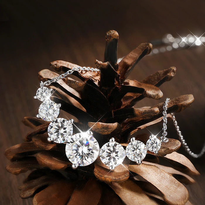 Moissanite Pendant Necklace – D-Color 1.7ct Oval Sparkle